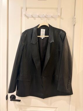 Fabrique Drake Jacket in Waxed Faux Leather Women Leather Jacket